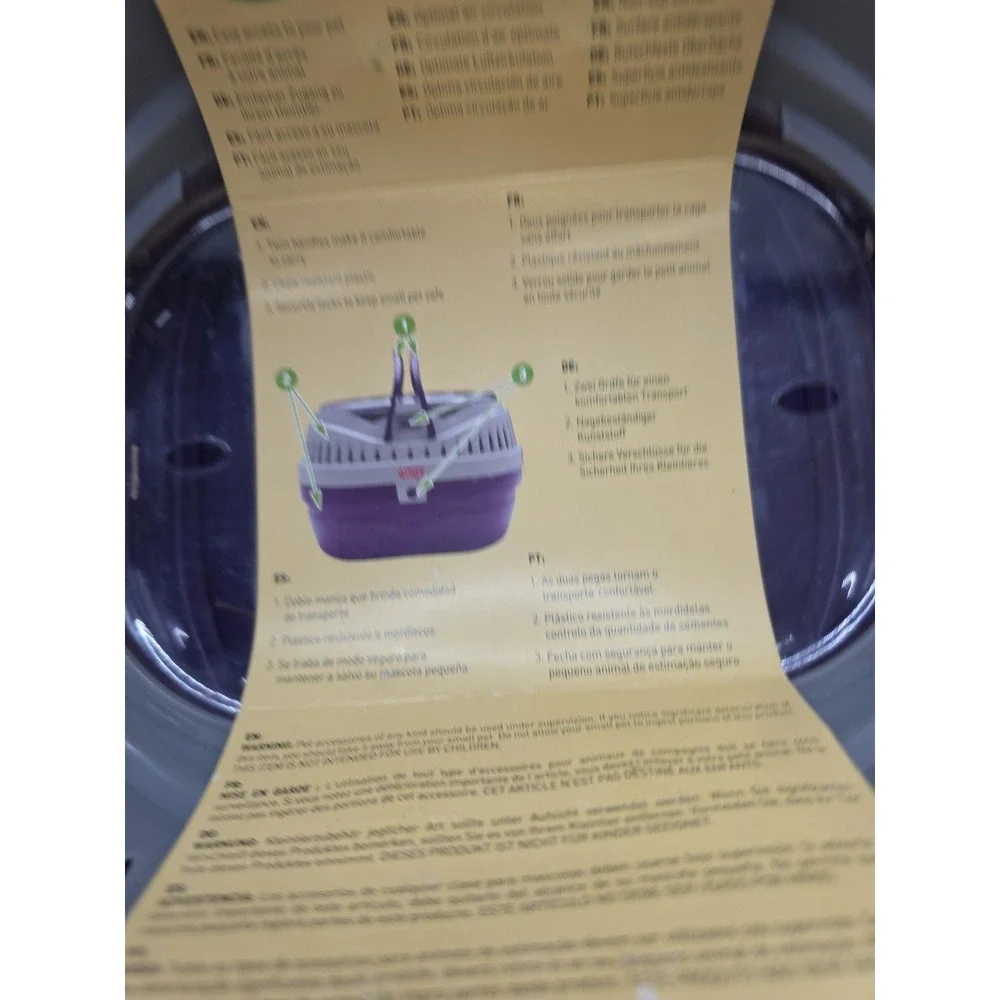 NEW Hagen Living World Small Pet Carrier Cage Transport Purple 60887